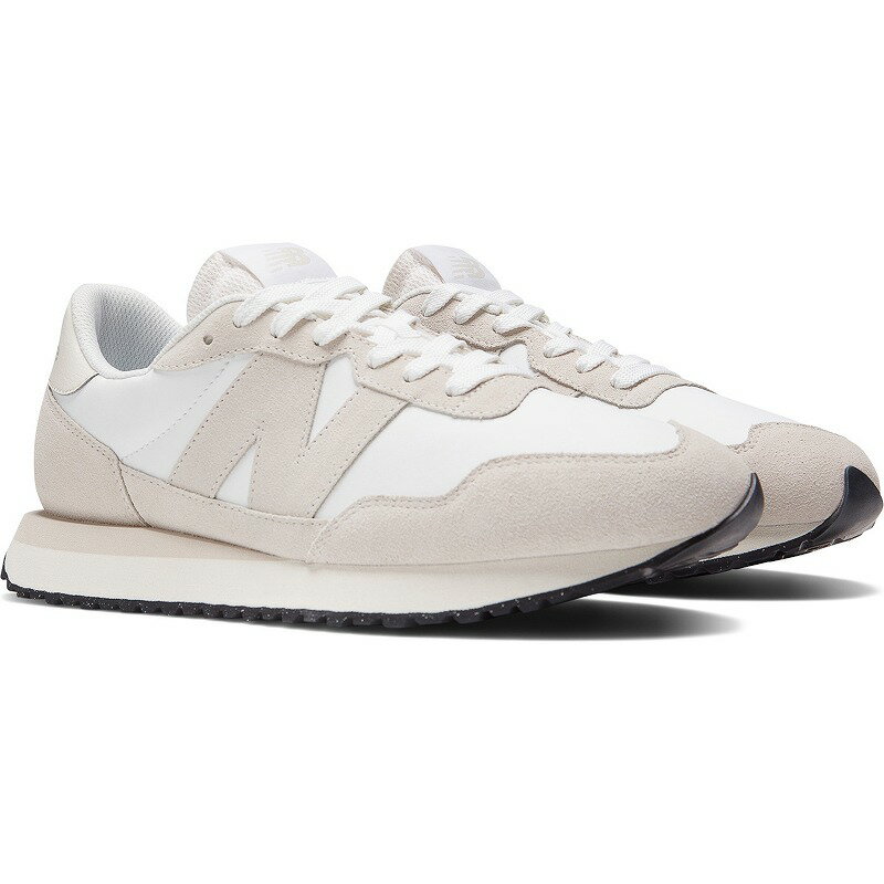 乐天商城 - newbalance MS237SEホワイト-D 紳士靴 ランニングスタイル ライフスタイル クラシカルスタイル ニューバランス メンズシューズ メンズスニーカー NB NEWBALANCE ビックNロゴ 運動靴 ジョギング トレーニング ニューバラ 厚底　白