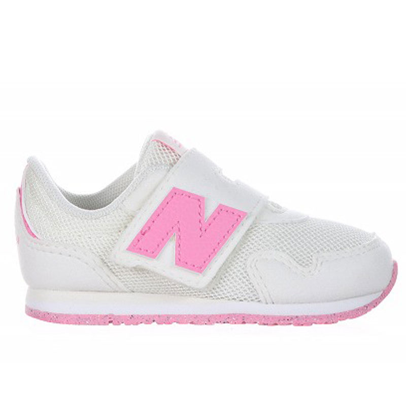 Shoes - 【newbalance】I323 5DW ホワイト/ピンク W スニーカーキッズ 子供靴 ハーフサイズ ニューバランス ベビーシューズ ボーイズガールズシューズ ローカットランニングモデル 脱ぎ履きし易い幅広面ファスナー 白/桃色 赤ちゃん靴 幼稚園 保育園 通園靴 運動靴