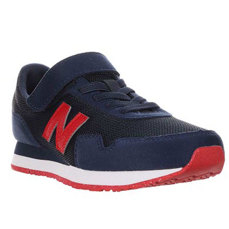 乐天商城 - 【newbalance】P323-97D ネイビー／レッド W スニーカーキッズ 子供靴 ハーフサイズ ニューバランス キッズシューズ ボーイズガールズシューズ ローカットランニングモデル 脱ぎ履きし易い幅広面ファスナー 紺／赤 幼稚園 通園靴 運動靴 クラシック