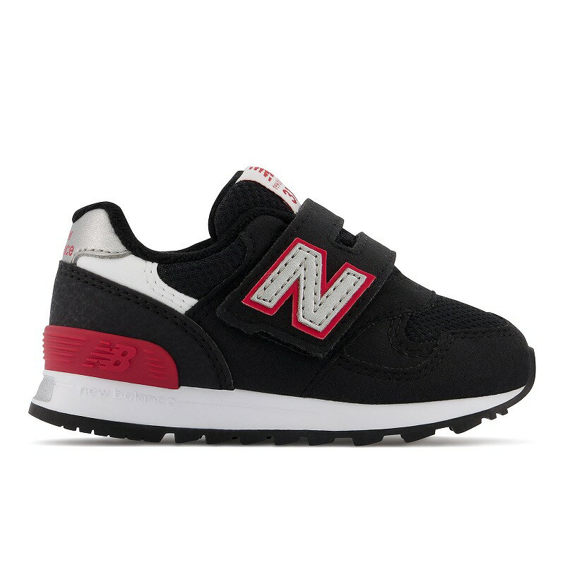 『ラスト12.0cm～13.0cmのみ』【newbalance】IO313JBKブラック ハーフサイズ C-CAP Ndurance キッズ専用ラスト なみなみインソール 名前入れスペース 面ファスナー 赤ちゃん靴 赤ちゃんシューズ ギフト プレゼント ニューバランス NB 反射材 黒 ファーストシューズのサムネイル