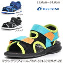 夏靴MF-S010C-2E 子供靴 通学履 ムーンスター ガールズスニーカー 月星 ガールズシューズ 小学生 スニーカーキッズ サンダル プール 海 川 アウトドア キャンプ お出かけ 夏のレジャー カジュアル レジャー マルチ ブルー ブラック 青 黒 2本ベルト