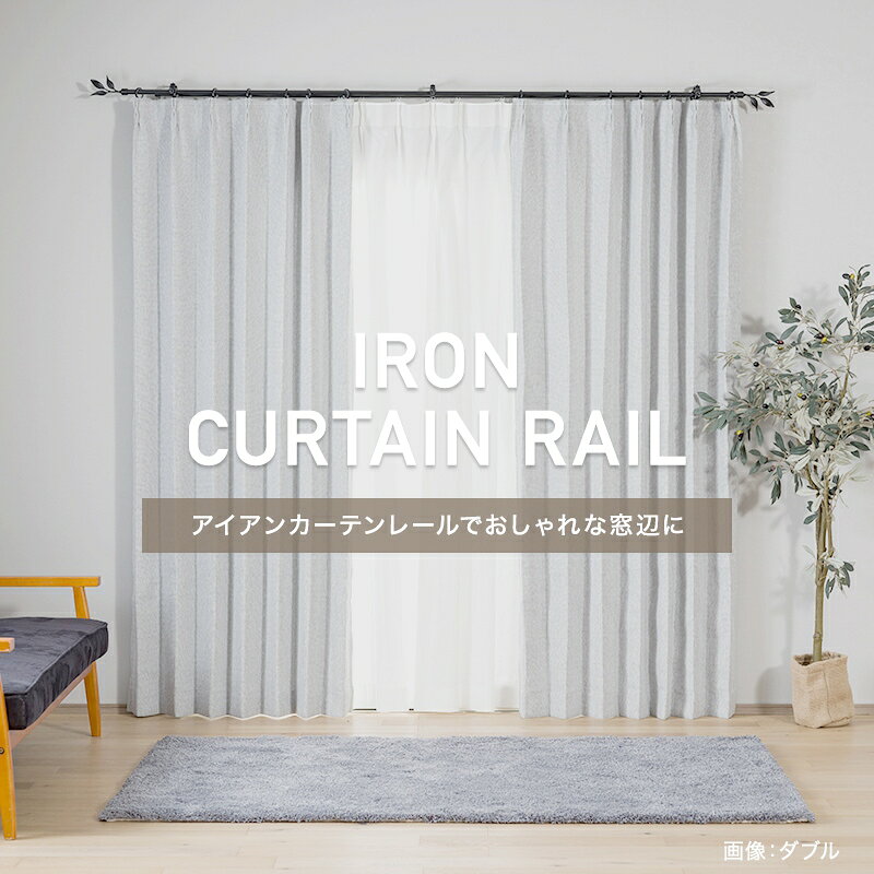[25日限定！10％OFFクーポン×P10倍 20時〜4H限定]カーテンレール アイアンレール ...
