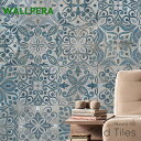 [11％OFF！5/1限定クーポン ]壁紙 クロス 輸入壁紙 海外 おしゃれ フリース WALLPERA ダマスク Mural 6-102 Old Tiles オールドタイル diy 補修 店舗 内装 リビング トイレ 玄関 リフォーム 撮影用 ウォールペーパー wallpaper CSZ 1