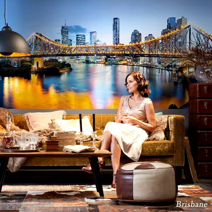 [エントリーでP10倍+1000円OFFクーポン]壁紙 インポート壁紙 輸入壁紙 海外 クロス のりなし 不織布 フリース はがせる ブリスベン 景色 背景 オ...