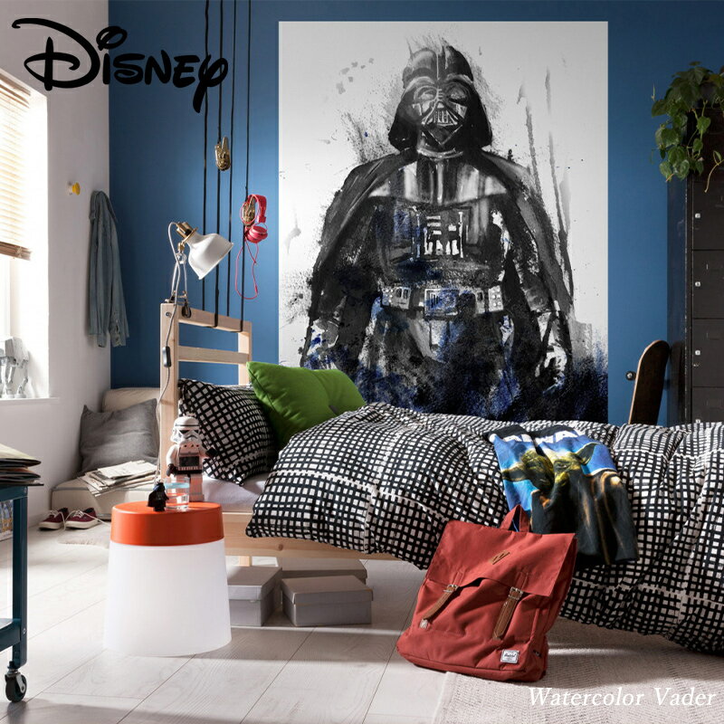 [20％OFF!]壁紙 クロス 輸入壁紙 インポート壁紙 ディズニー DISNEY おしゃれ 張り替え はがせる糊が使える 補修 コマー ディズニー スターウォーズ Watercolor Vader ウォーターカラー ベイダー IADX4-017 CSZのサムネイル