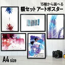 【フレーム付 アートポスター INKART】A4 A3インクアート モダン カラフル 水彩 ポスター アートポスター アートパネル アートフレーム 花 ボタニカル 植物 香水 ハイヒール 英語 抽象 額付き