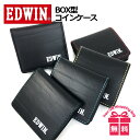 コインケース メンズ 0510602 EDWIN エドウィン ボンデッドレザー 男性 男性用 レザー 再生革 ブラック 黒 イエロー レッド ブルー グリーン プレゼント BOX型