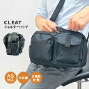 ショルダーバッグ メンズ ヨコ型 8284 CLEAT ビジネス ショルダー ブラック 横型 ブリーフケース B5対応 ビジネスバッグ カジュアルバッグ メンズバッグ メッセンジャーバック 斜めがけ 通勤 営業 出張 旅行 小さめ コンパクト おすすめ プレゼント 人気 軽量 黒 大容量