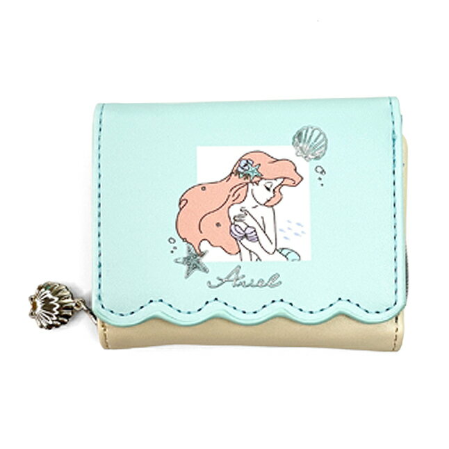 キッズ 財布 女の子 ディズニープリンセス リトルマーメイド アリエル 三つ折り財布 ラウンドファスナー小銭入れ お財布 折り財布 キャラクター パッチワーク 刺繍 かわいい おしゃれ お姫様 キッズ ジュニア 子供 小学生 中学生 高校生 女の子 女子 ガールズ