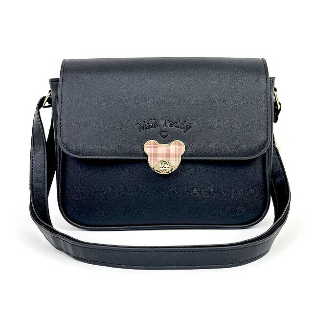 ショルダーバッグ 小学生 女の子【wxj-521】MILK TEDDY ミルクテディ シンプルクマひねりシリーズ かぶせショルダー フラップショルダー クマひねり 500mlペットボトル収納 斜め掛け ショルダーバッグ かわいい おしゃれ 女の子 女子 小学生 中学生 小学校 高学年