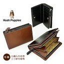 財布 メンズ 二つ折り カードがたくさん入る 二つ折り財布 メンズ 本皮 本革 ブランド hp0349 Hush Puppies ハッシュパピー マゴ 牛革 L字ファスナー 折り財布 かっこいい シンプル 男性 紳士 お父さん プレゼント 就活 お祝い デー