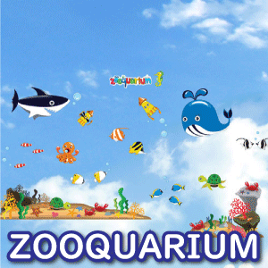 ZOOQUARIUM ウォールステッカー インテリアシール 壁シール 壁紙シール wall sticker 北欧