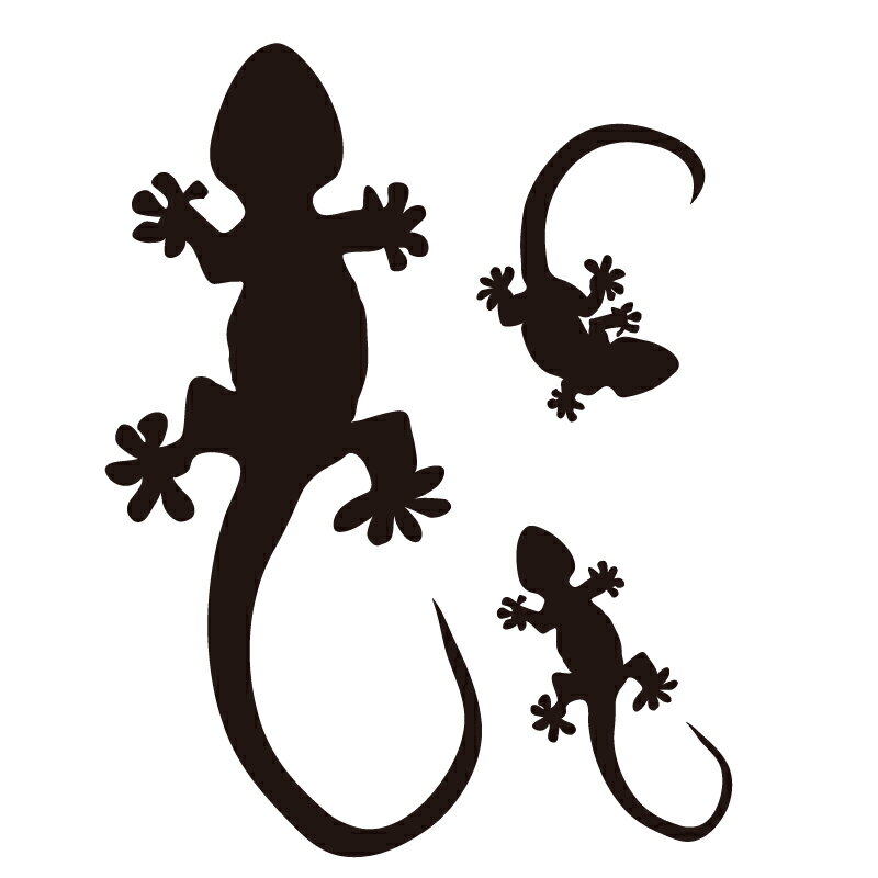 ウォールステッカー ゲッコー 【ws-041】 【A4】 【1枚】 【送料無料】 【ネコポス】