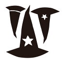 ウォールステッカー ハット 【ws-049】 【450mm×450mm】 【1枚】 【送料無料】