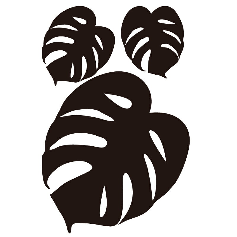 ウォールステッカー モンステラ 【ws-060】 【A4】 【1枚】 【送料無料】【ネコポス】