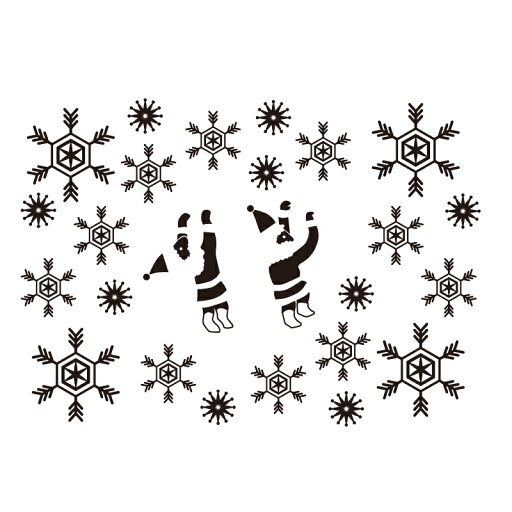 ウォールステッカー サンタと雪 【ws-072】 【450mm×600mm】 【1枚】 【送料無料】 ウォールステッカー サンタと雪 【ws-072】 【450mm×600mm】 【1枚】 【送料無料】