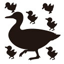 ウォールステッカー アヒル 【ws-102】 【450mm×450mm】 【1枚】 【送料無料】