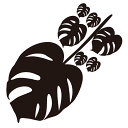 ウォールステッカー モンステラ 【ws-104】 【450mm×800mm】 【1枚】 【送料無料】