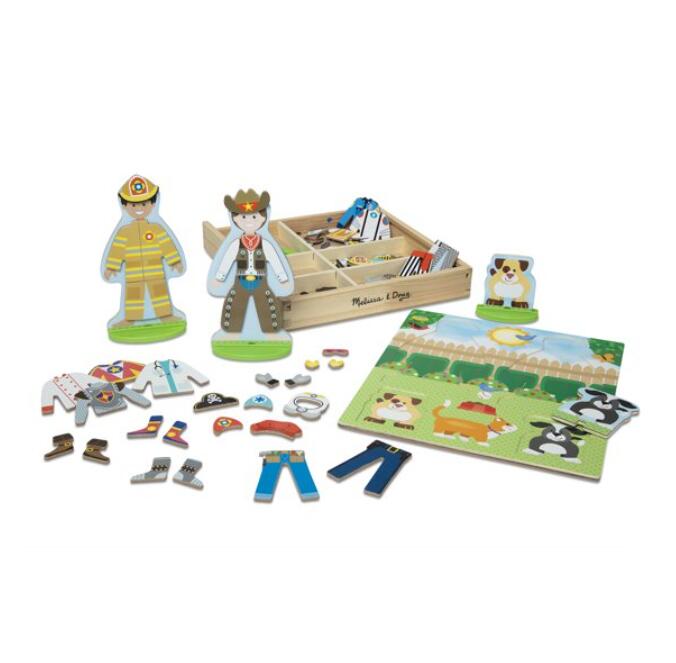 [RDY] [送料無料] Melissa & Doug メリッサ&ダグ お仕事 マグネット ドレスアップ 木製 81 ピース [楽天海外通販]