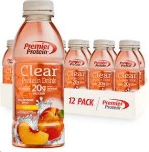 [送料無料][12本] プレミアプロテイン クリア プロテインドリンク プロテイン 20g ピーチ味 500ml Premier Protein Clear Protein Drink Peach 20g Proteinアメリカ 持ち歩き[楽天海外通販]