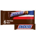 [送料無料] スニッカーズ フルサイズ チョコレート キャンディーバー 6本入り Snickers Full Size Chocolate Candy Bars 海外 お菓子 おやつ 学校 オフィス ピーナッツ ヌガー キャラメル ミルク チョコ