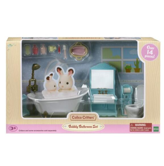 [送料無料] アメリカ版 シルバニアファミリー バブリー バスルーム セット Calico Critters カリコ・クリッターズ ドールハウス おもちゃ フィギュア お風呂 家具 ごっこ遊び お世話ごっこ 知育玩具 女の子 男の子 クリスマス 誕生日 14ピース以上[楽天海外通販]