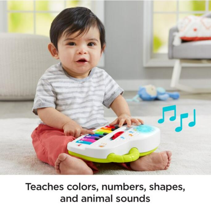 [送料無料] フィッシャープライス 楽しみながら学ぶ シリーサウンド ライトアップ ピアノ Fisher-Price おもちゃ 握りやすい ハンドル 付き 知育玩具 音楽 楽器 作曲 学習 ごっこ遊び 子供用 男の子 女の子 クリスマス 誕生日 6カ月以上 1歳 2歳 3歳 [楽天海外通販]