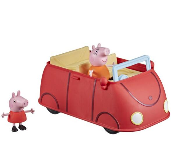 [RDY] [送料無料] ペッパピッグ ペッパ の アドベンチャー ペッパのファミリー 赤い 車 プレイ ビークル フィギュア 2体 付き Peppa Pig キャラクター グッズ 乗り物 ごっこ遊び ままごと 子供 女