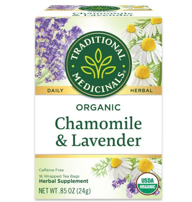 [RDY] [送料無料] [16杯分] オーガニック カモミール ラベンダー ハーブティー バック Traditional Medicinals フローラル リラックス お茶 デカフェ カフェインレス 個包装 ティーパック 簡単 便利
