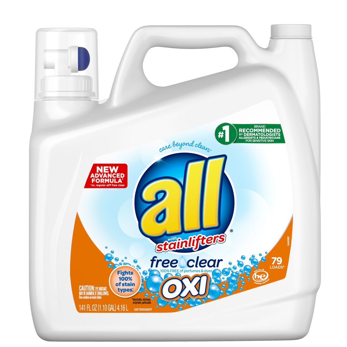 楽天Walmart 楽天市場店[RDY] [送料無料] 4.16L/約79回分 all オール Free Clear Oxi 敏感肌向け 液体タイプ 液体洗剤 衣類用洗剤 洗濯 洗剤 ランドリー Laundry Detergent [楽天海外通販]