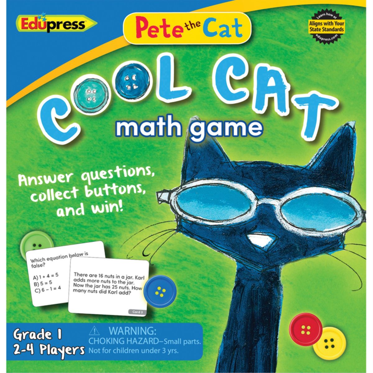 [RDY] [送料無料] Edupress ? Pete the Cat Cool Cat Math Game, Grade 1 [楽天海外通販] | Edupress? Pete the Cat Cool Cat Math Game, Grade 1