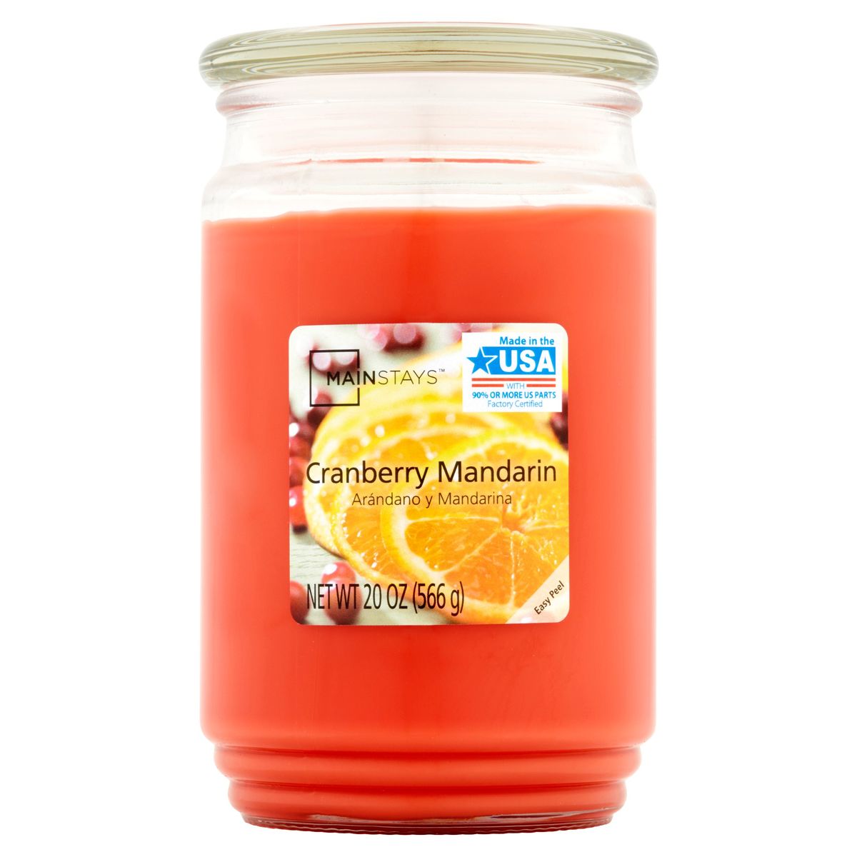 楽天Walmart 楽天市場店[送料無料] Mainstays Cranberry Mandarin Single-Wick Jar Candle, 20 oz. [楽天海外通販] | Mainstays Cranberry Mandarin Single-Wick Jar Candle, 20 oz.
