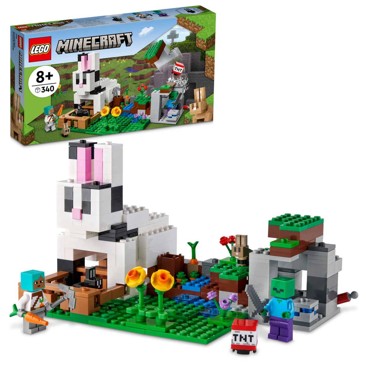 [RDY] [送料無料] LEGO Minecraft The Rabbit Ranch 21181 Building Kit; Toy Bunny House Playset; Gift for Kids and Players Aged 8+ 340 Pieces [楽天海外通販] | LEGO Minecraft The Rabbit Ranch 21181 Building Kit; Toy Bunny House Playset; Gift for Ki