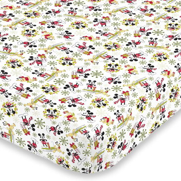 [送料無料] Disney Mickey Mouse Snowflakes Holiday Fitted Mini Crib Sheet, Mini Crib Size [楽天海外通販] | Disney Mickey Mouse Snowflakes Holiday Fitted Mini Crib Sheet, Mini Crib Size