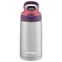 送料無料 Contigo Kids Stainless Steel Water Bottle with Redesigned AUTOSPOUT Straw Lid Eggplant and Punch, 13 fl oz. 楽天海外通販 Contigo Kids Stainless Steel Water Bottle with Redesigned AUTOSPOUT Straw Lid Eggplant and Punch, 13 f