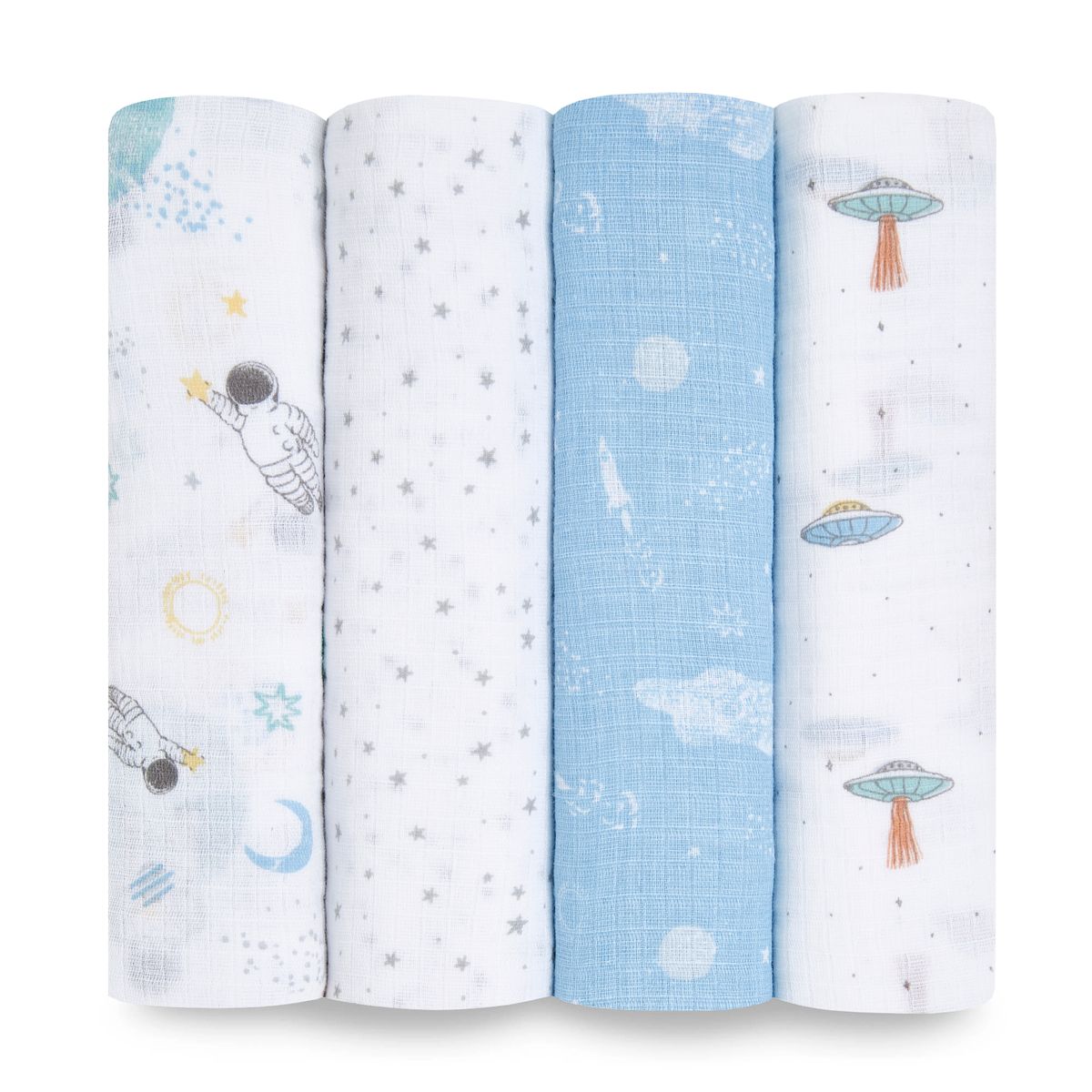 [送料無料] aden + anais essentials, swaddles, space explorers 4-pack [楽天海外通販] | aden + anais essentials, swaddles, space explorers 4-pack