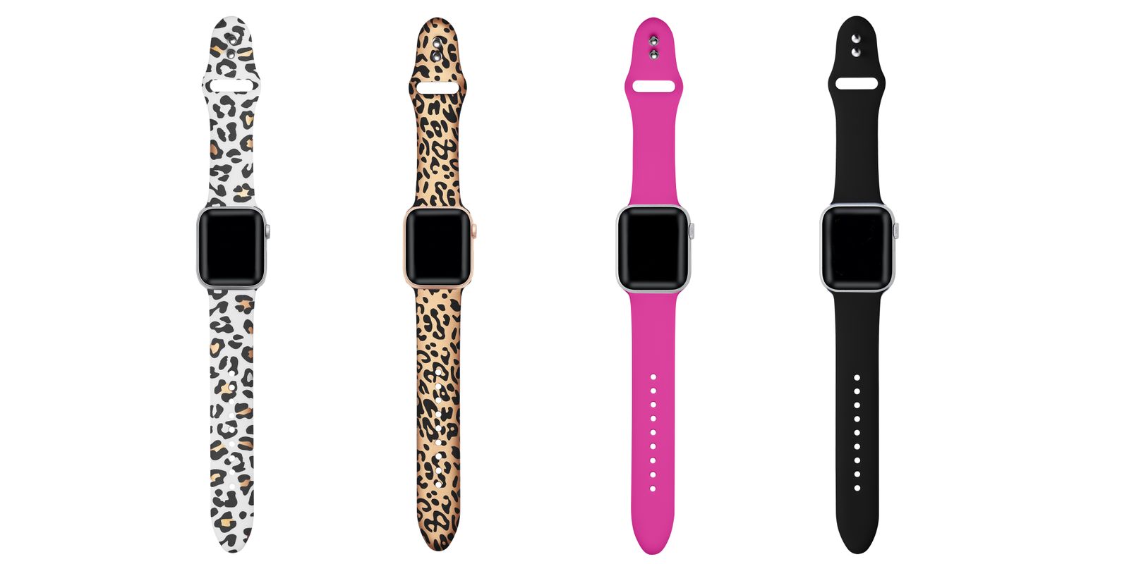 [送料無料] Posh Tech Apple Watch Series 1,2,3,4,5,6 & SE用シリコンプリント＆ソリッド交換バンド4本セット - サイズ38mm/40mm [楽天海外通販] | Posh Tech 4-Pack of Silicone Print and Solid Replacement Bands for Apple Watch Series 1,2,3,4,5,6 &