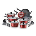 [OverY16] [送料無料] T-fal Initiatives Nonstick Cookware, 18 piece Set, Red, B209SI64 [楽天海外通販] | T-fal Initiatives Nonstick Cookware, 18 piece Set, Red, B209SI64