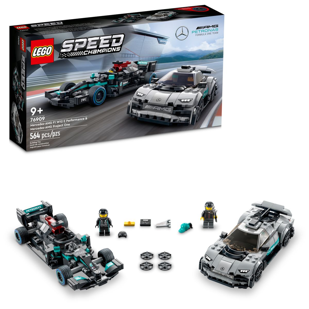 RDY 送料無料 LEGO Speed Champions Mercedes-AMG F1 W12 E Performance Mercedes-AMG Project One 76909 Building Kit For Ages 9 564 Pieces 楽天海外通販 LEGO Speed Champions Mercedes-AMG F1 W12 E Performance Mercedes-AMG Project