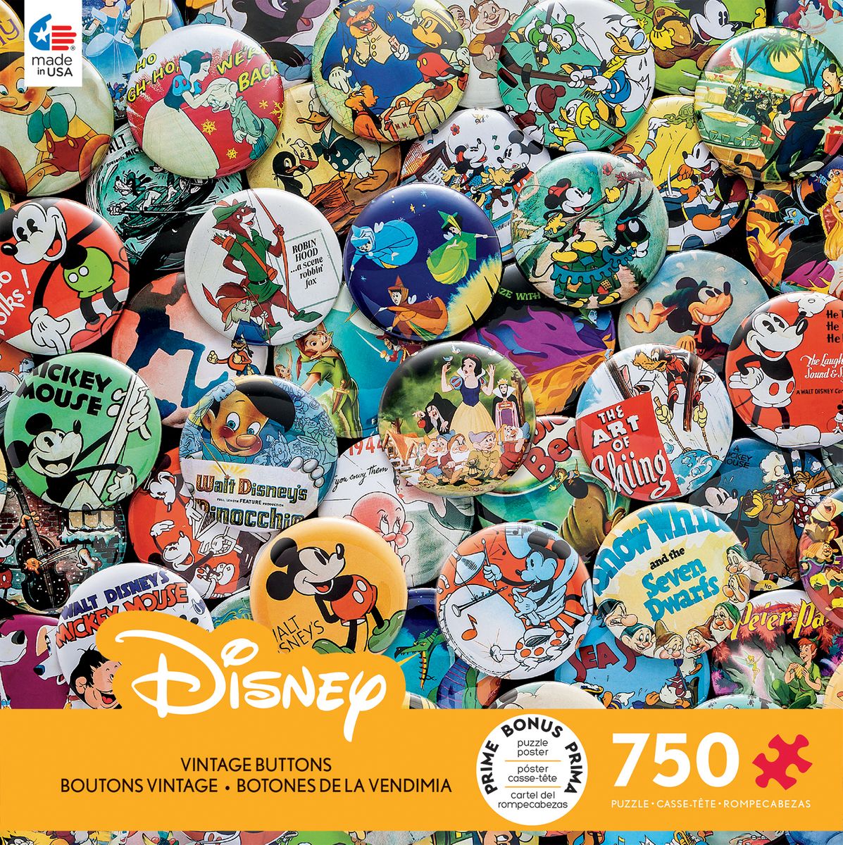 [RDY] [] Ceaco - Disney Collections - Vintage Buttons - 750 Piece Jigsaw Puzzle [yVCOʔ] | Ceaco - Disney Collections - Vintage Buttons - 750 Piece Jigsaw Puzzle