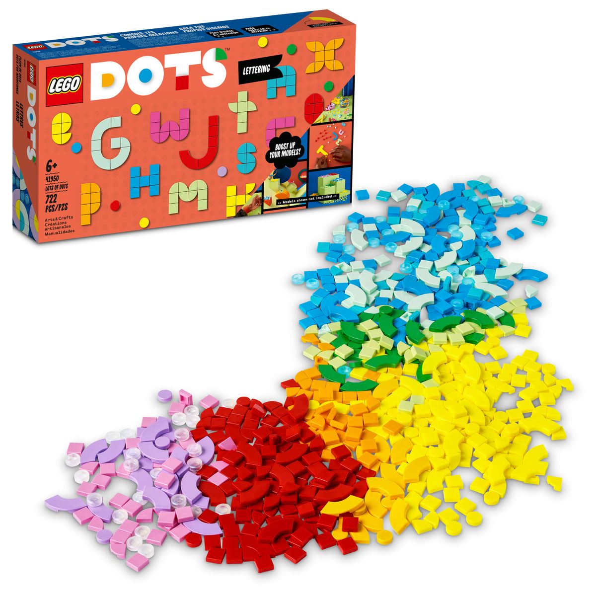 レゴブロック [RDY] [送料無料] LEGO DOTS Lots of DOTS - Lettering 41950 DIYクラフトキット; 6歳以上の子供の創造的活動を刺激する楽しいアルファベット 722ピース [楽天海外通販] | LEGO DOTS Lots of DOTS ? Lettering 41950 DIY Cr