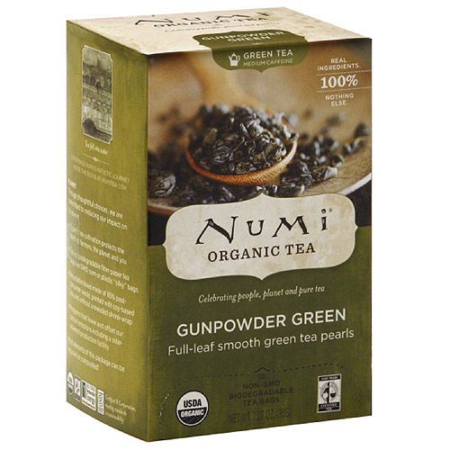   Numi オーガニック・ガンパウダー・グリーンティー 1.27オンス 6個入り  | Numi Organic Gunpowder Green Tea, 1.27 oz, Pack of 6