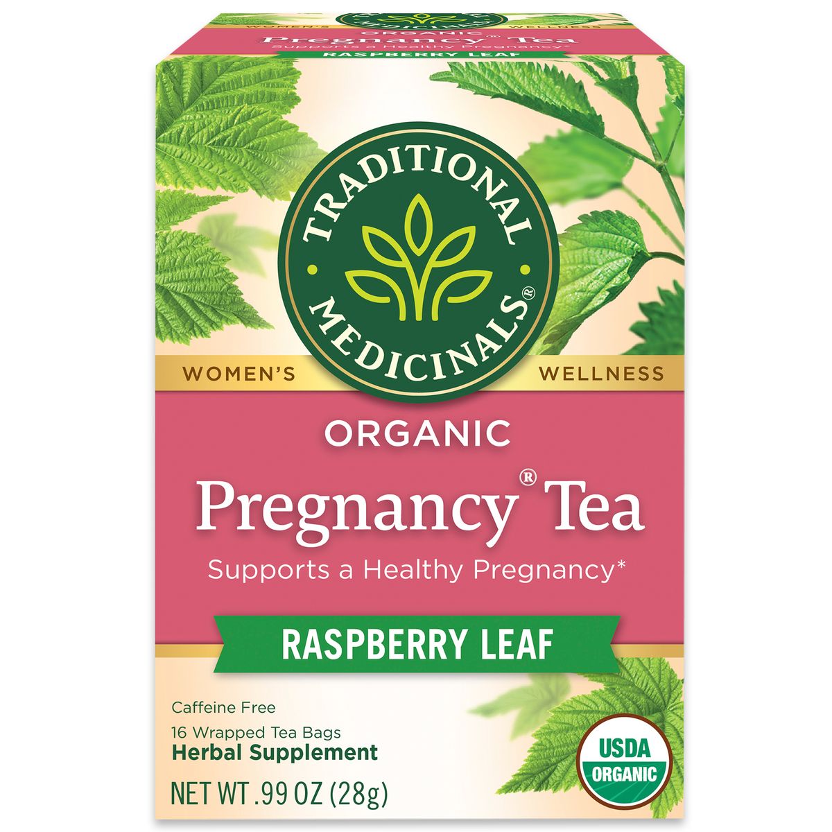   Traditional Medicinals オーガニック プレグナンシー ティー ハーバル ティーバッグ 16個入り  | Traditional Medicinals Organic Pregnancy Tea Herbal Tea Bags, 16 Ct