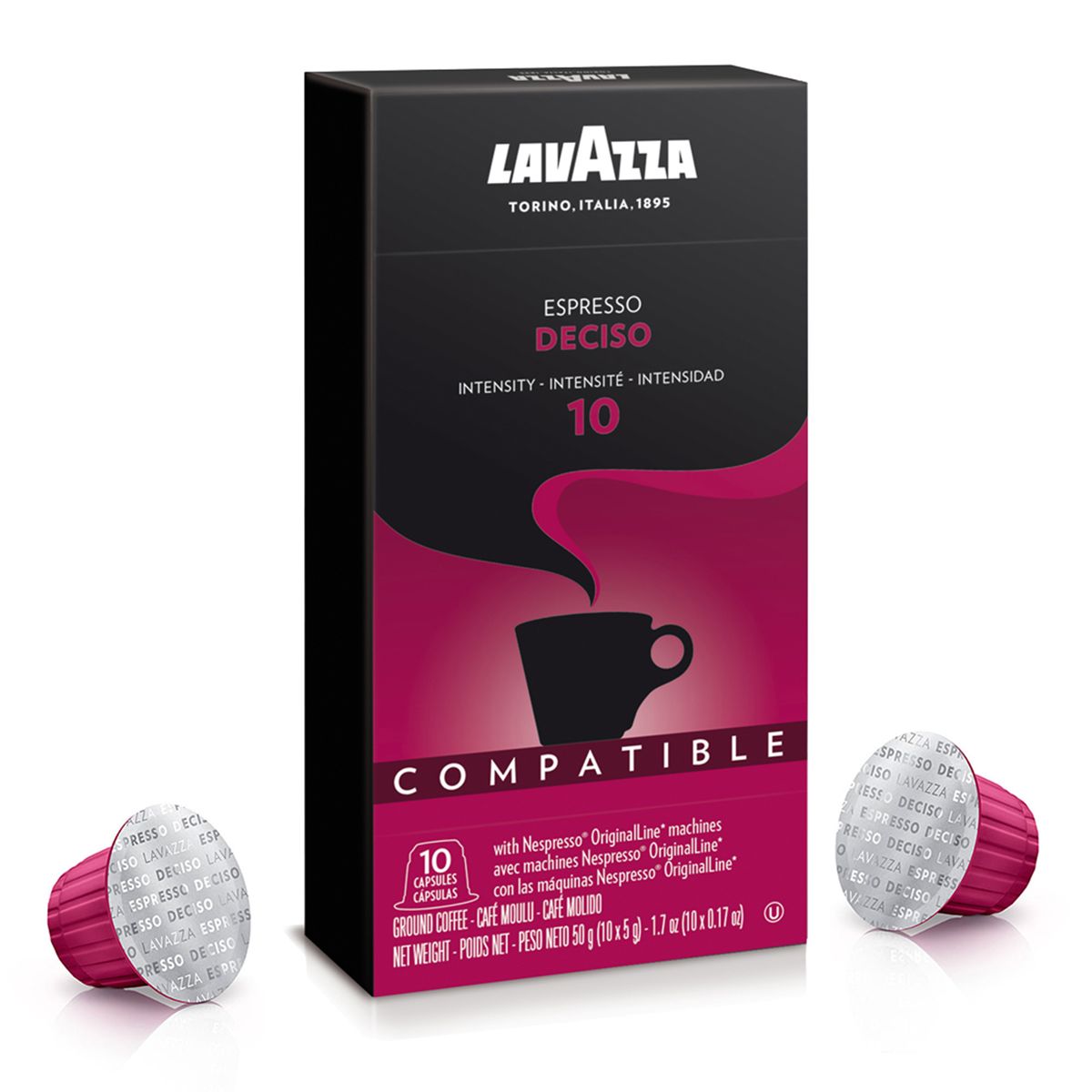 [送料無料] Lavazza エスプレッソ デシソ ネスプレッソ オリジナルライン コーヒーカプセル ダークロースト（10個入り） [楽天海外通販] | Lavazza Espresso Deciso Nespresso OriginalLine Coffee Capsules, Dark Roast (10 Count)
