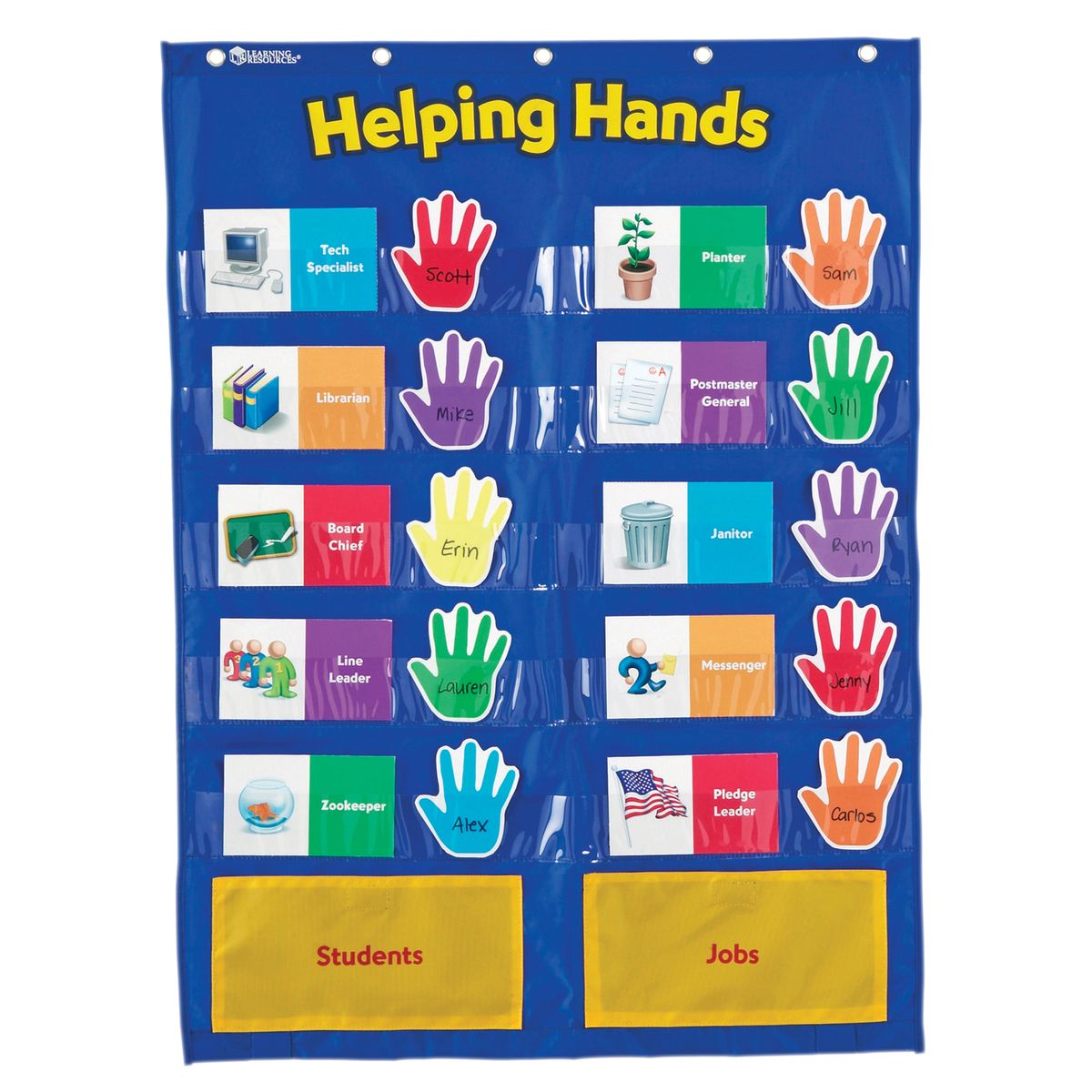 RDY 送料無料 Learning Resources Helping Hands Pocket Chart Multi-Colored 楽天海外通販 Learning Resources Helping Hands Pocket Chart Multi-Colored