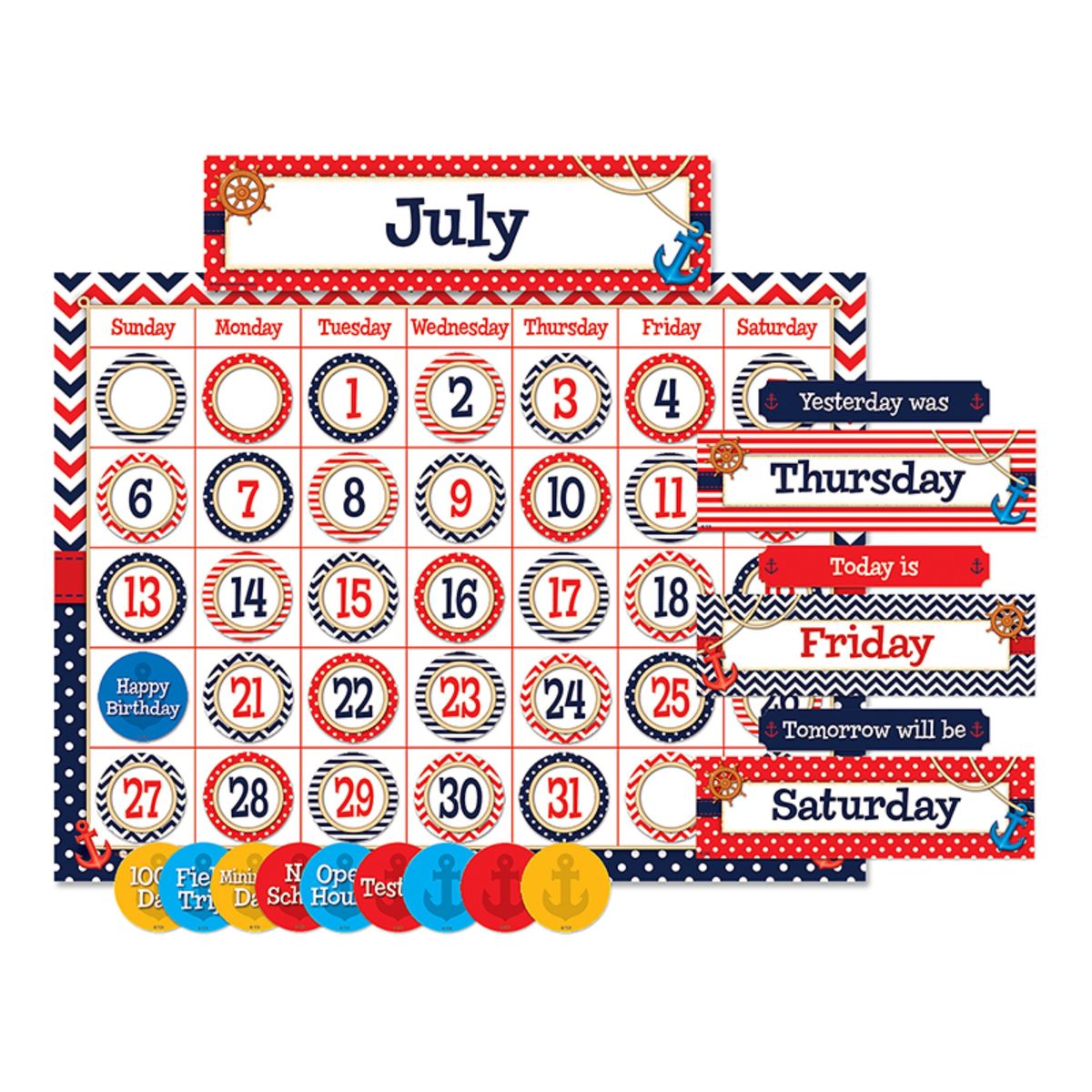 楽天Walmart 楽天市場店[RDY] [送料無料] 航海カレンダー 掲示板ディスプレイセット [楽天海外通販] | Nautical Calendar Bulletin Board Display Set