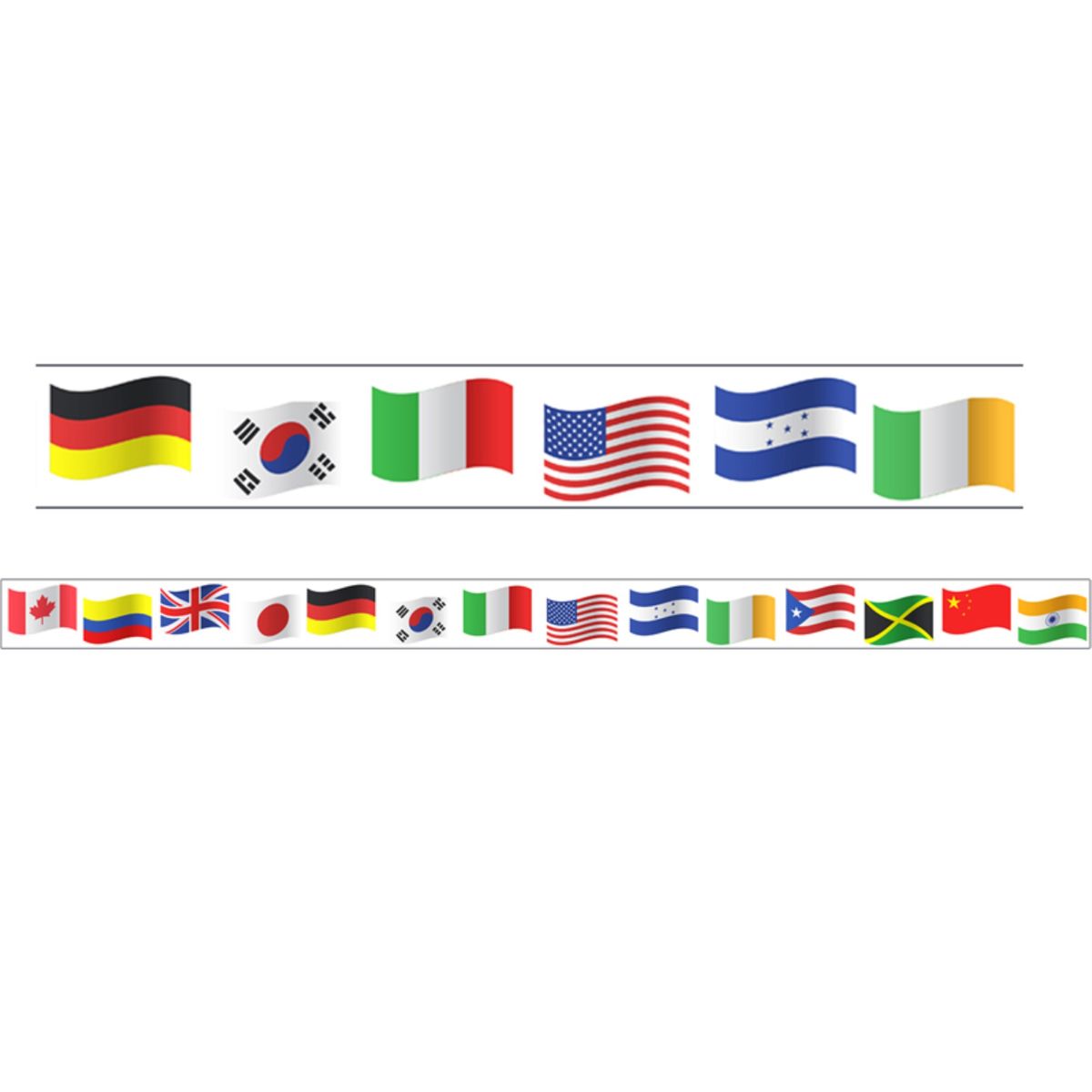楽天Walmart 楽天市場店[RDY] [送料無料] Charles Leonard 世界の国旗をテーマにしたマグネットボーダー／トリム 長方形カット 1パック24インチ 2パック [楽天海外通販] | Charles Leonard World Flags Theme Magnetic Borders/Trims, Rectangl