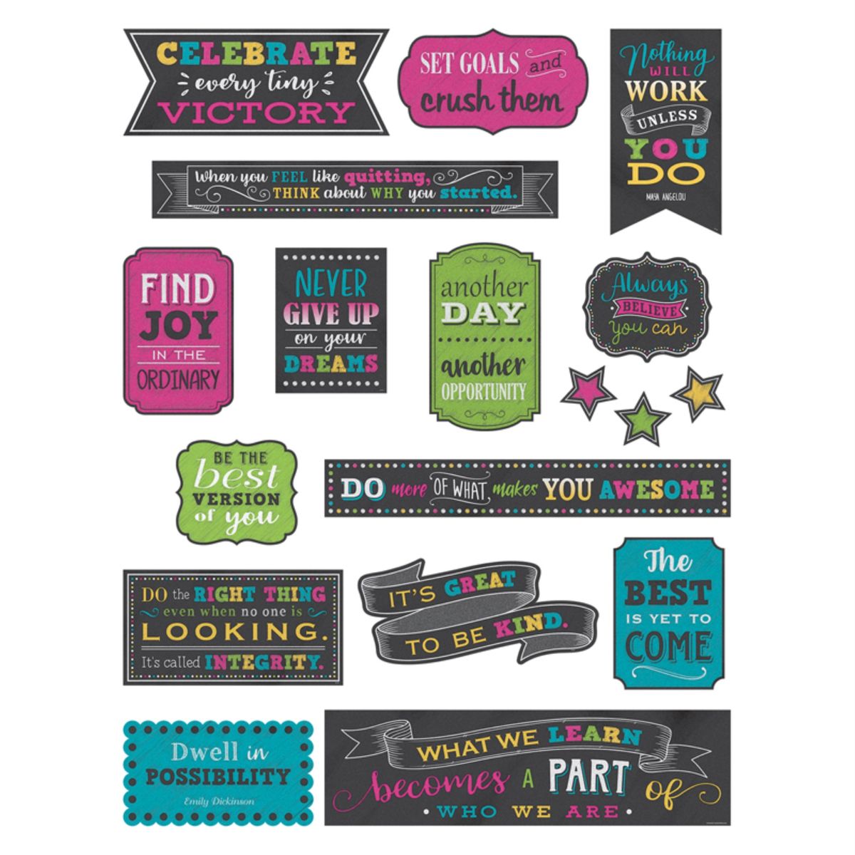 楽天Walmart 楽天市場店[RDY] [送料無料] 黒板ブライツ ポジティブセイイングス ミニ掲示板 [楽天海外通販] | Chalkboard Brights Positive Sayings Mini Bulletin Board