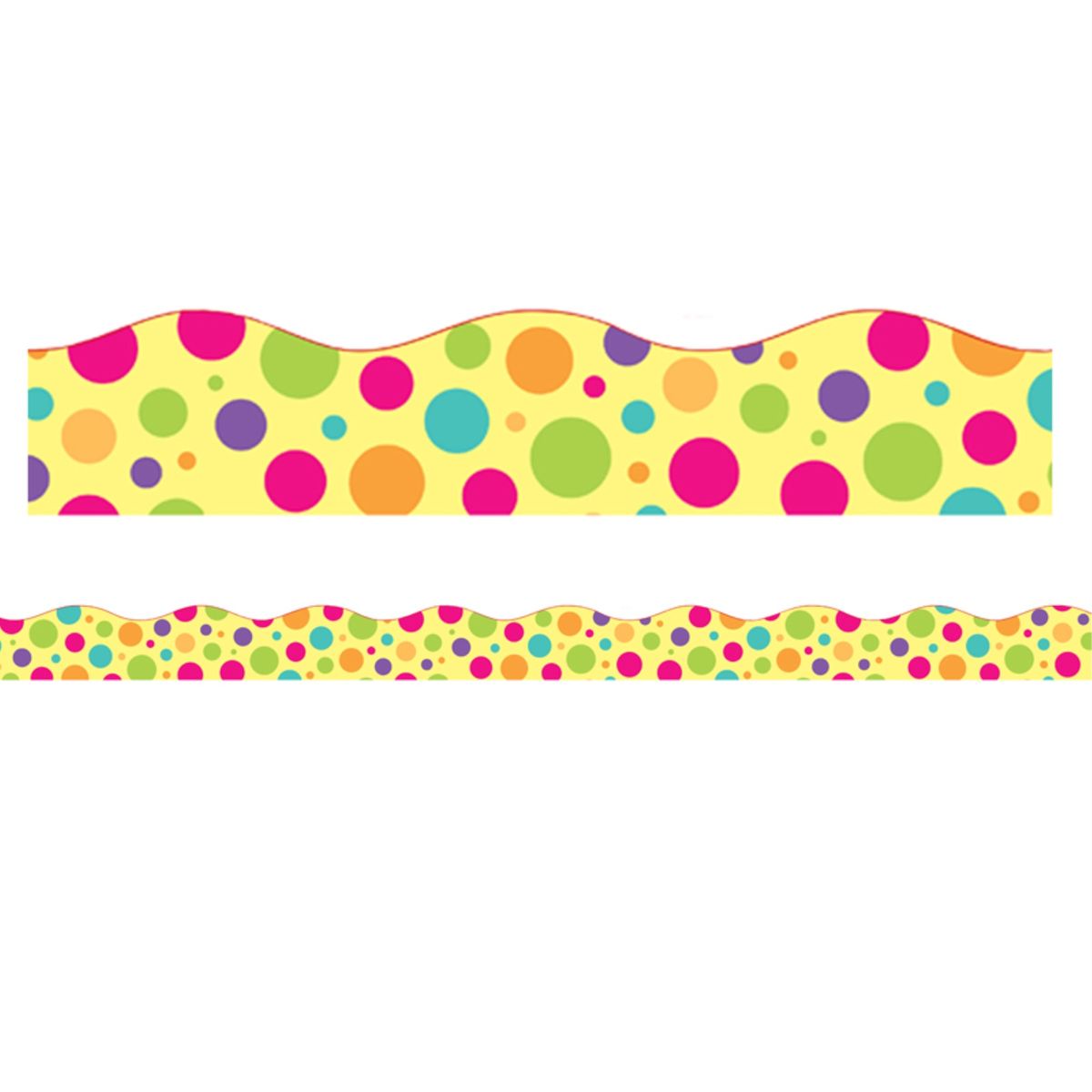 [RDY] [送料無料] Charles Leonard カラフルドット マグネットボーダー／トリム スカラップカット 24フィート／パック 2パック [楽天海外通販] | Charles Leonard Colorful Dot Magnetic Borders/Trims, Scallop Cut, 24'