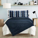 [] Your Zone u[R[uChEF[vbVX[ u[`FbNX[p[\tg{fBs[Jo[ [yVCOʔ] | Your Zone Blue Cove Wide Wale Plush Throw with Blue Plaid Super Soft Body Pillow Cover